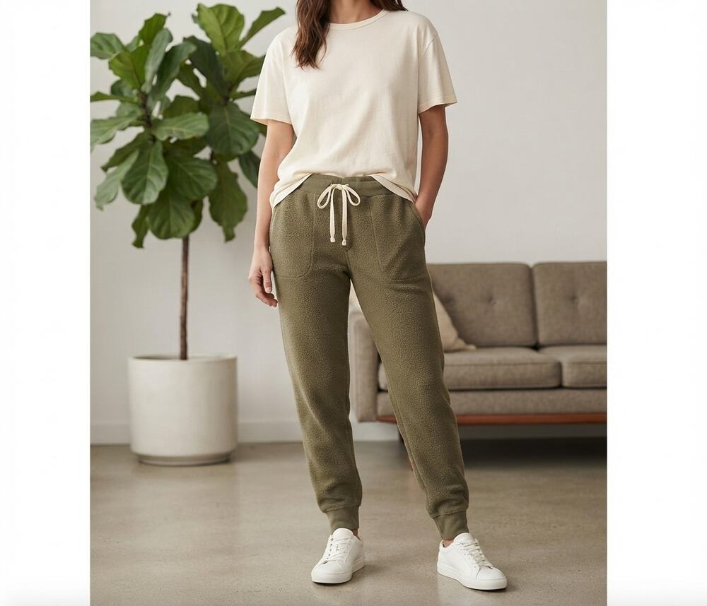 Outerknown Organic Cotton Fleece Joggers Olive Green Gorpcore WFH Size S NWOT